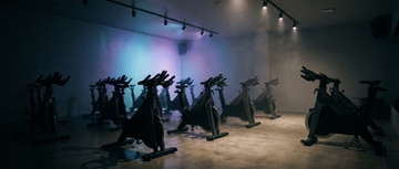 Indoor cycling spin studio