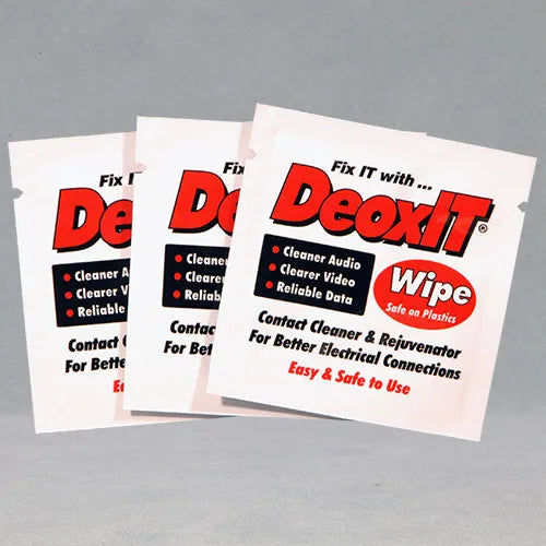 DeoxIT Head Mic Connector Cleaner Wipes (Pack of 5 individual wipes)