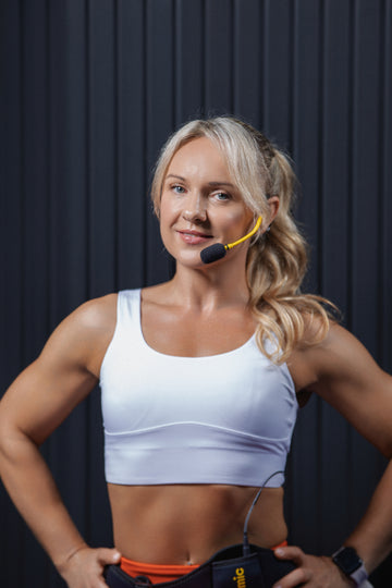 The EMic Sweat Proof Fitness Head Mic  – Locking jack plug For Trantec, Sennheiser or Rode