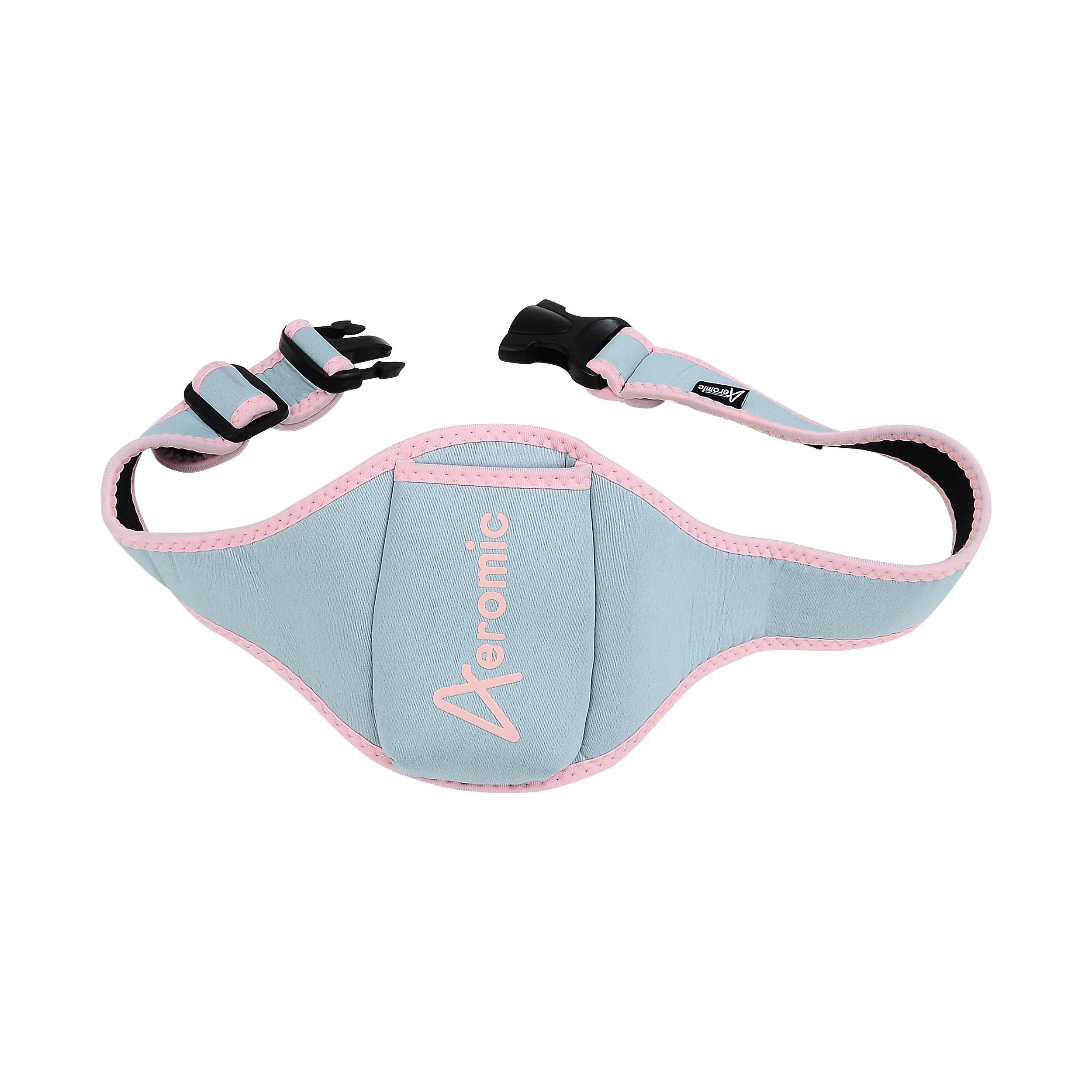 Aeromic Blue Upright Pouch with Pink Logo