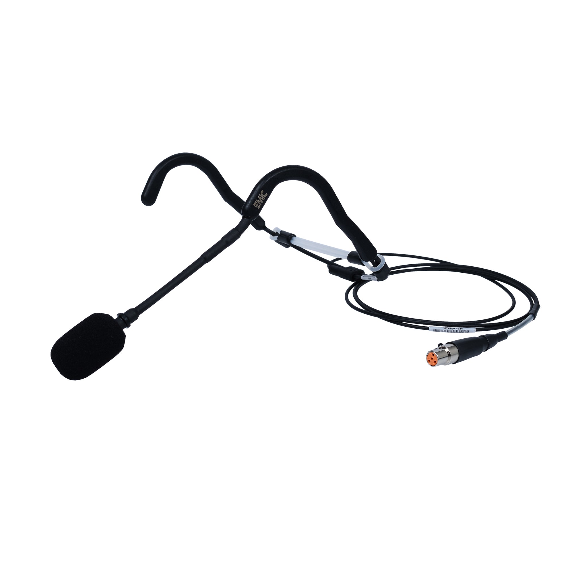 The EMic Sweat Proof Fitness Head Mic  – Locking jack plug For Trantec, Sennheiser or Rode