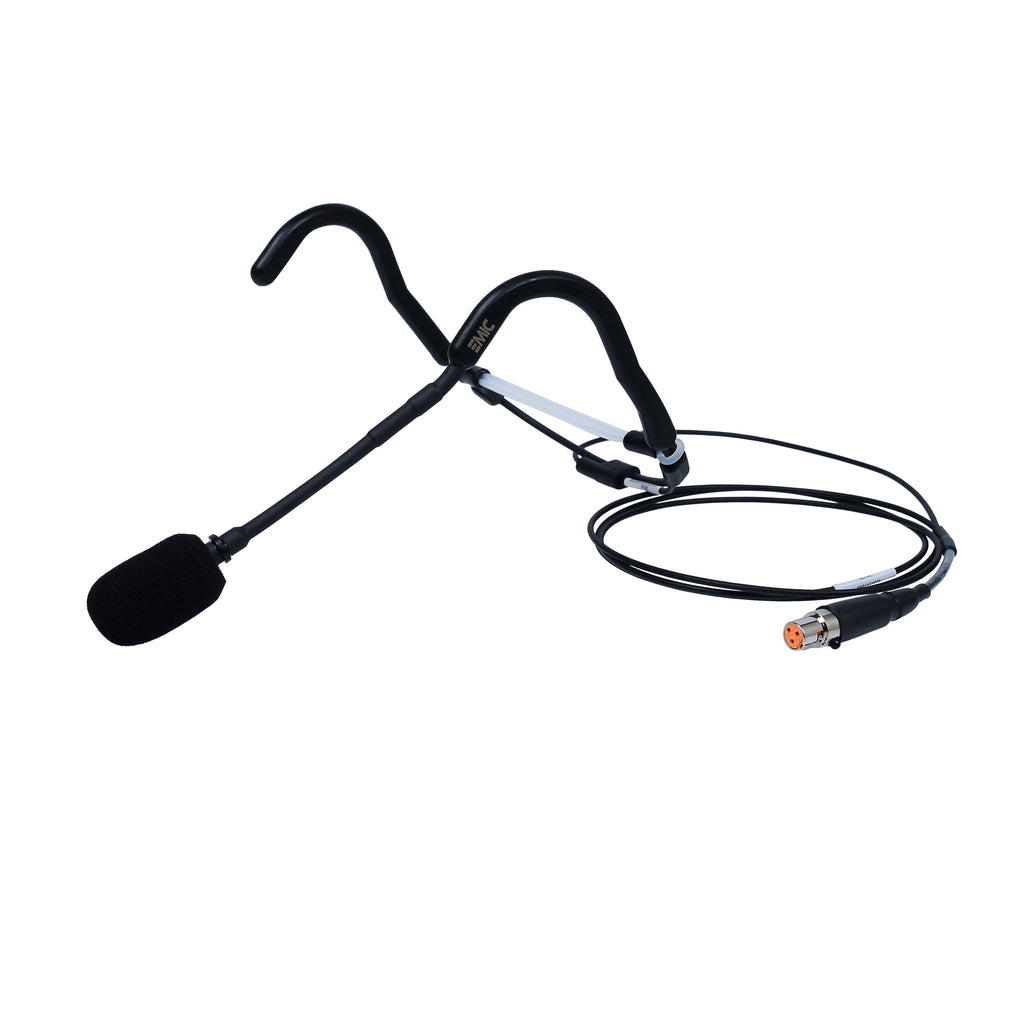 EMic Sweat Proof Fitness Head Mic  – Locking jack plug For Trantec or Sennheiser
