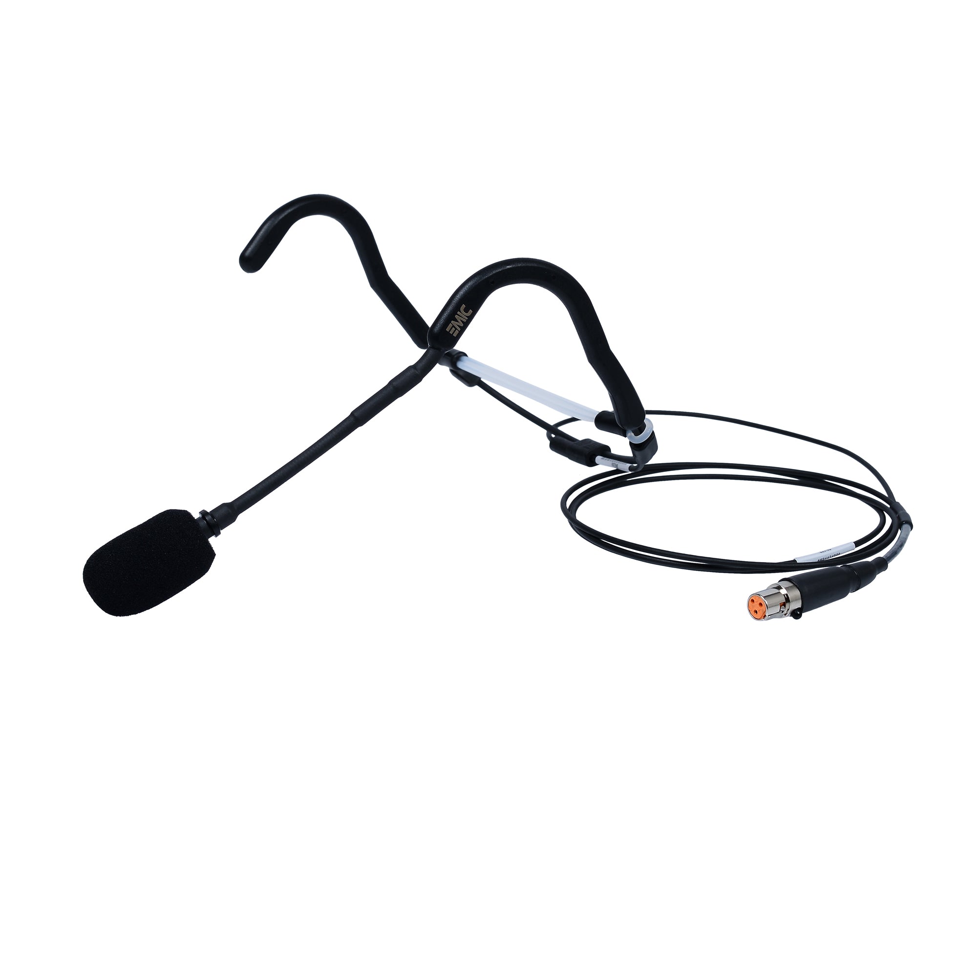 EMic Sweat Proof Fitness Head Mic  – Locking jack plug For Trantec or Sennheiser